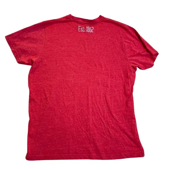 Bacardi Mens Red Graphic T-Shirt XL Heathered Cotton Blend Short Sleeve - Picture 2 of 9